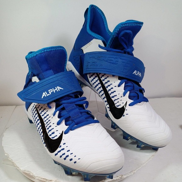 Nike Alpha Menace Pro 2 Mid Shoes Men's 12 Blue Football Cleats AQ3209-108 - Picture 2 of 12